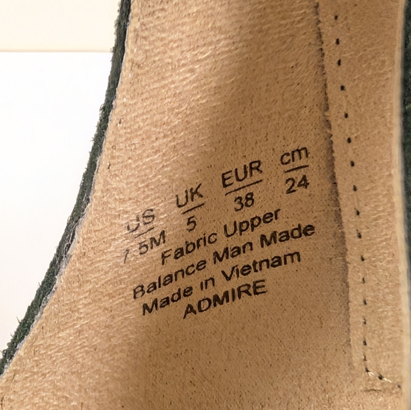 Life Stride Admire Forest Green Suede Ankle Strap Block Heel Pumps - Picture 12 of 16